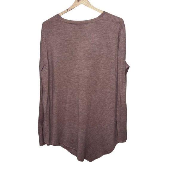 French Connection Tan Vneck Long Sleeve Lightweight Sweater Size XL - Picture 4 of 6